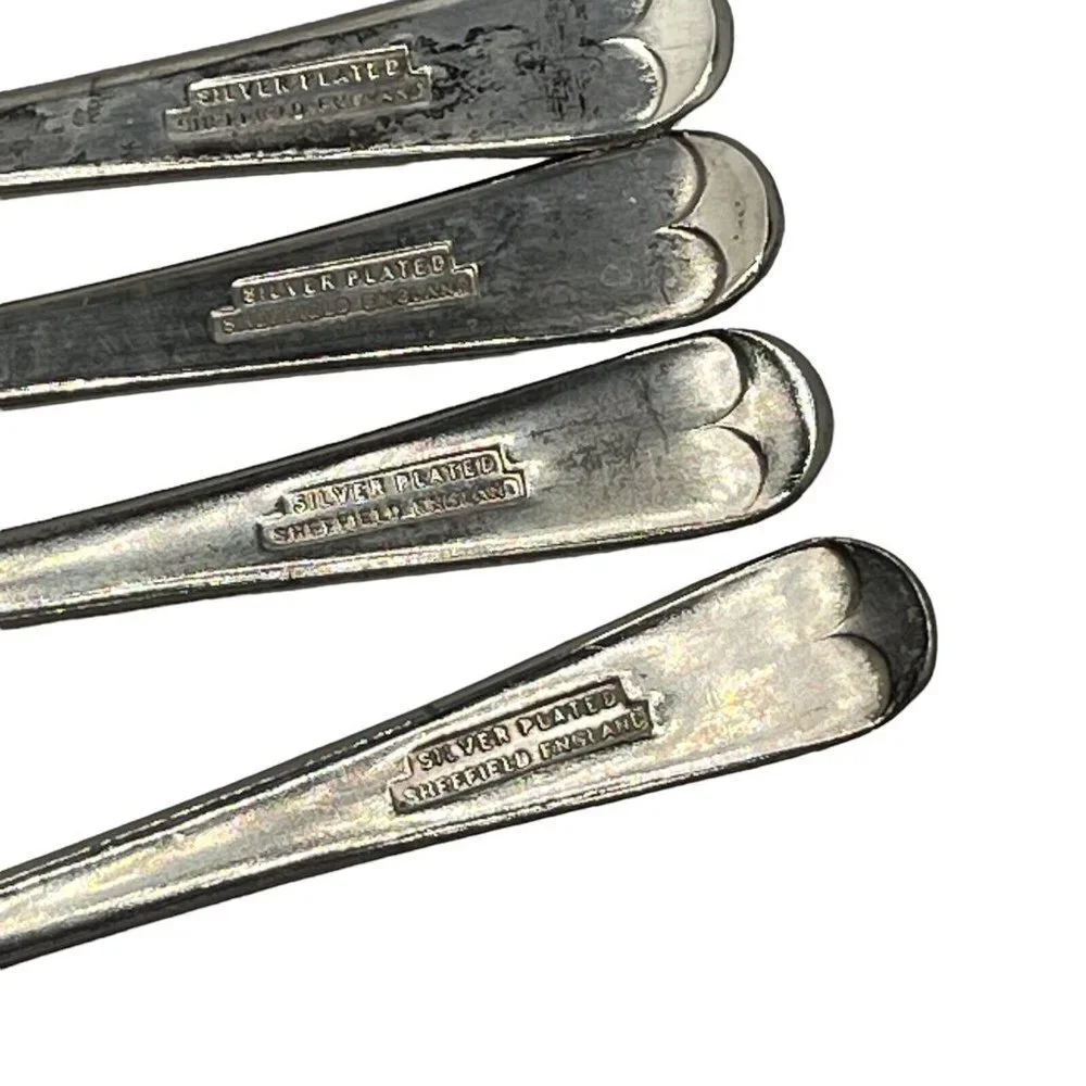 Sheffield England Silver Plated Set of 4 Small 5